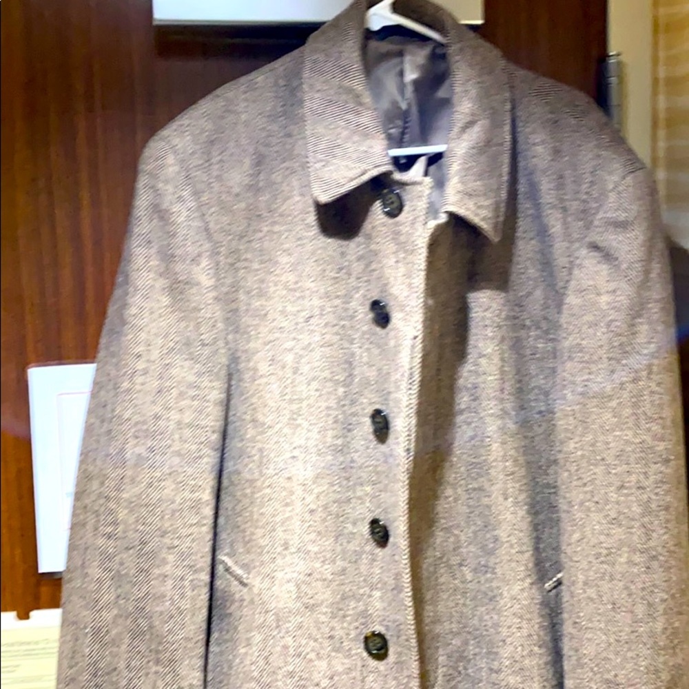 COPY - Ralph Lauren silver tweed coat .